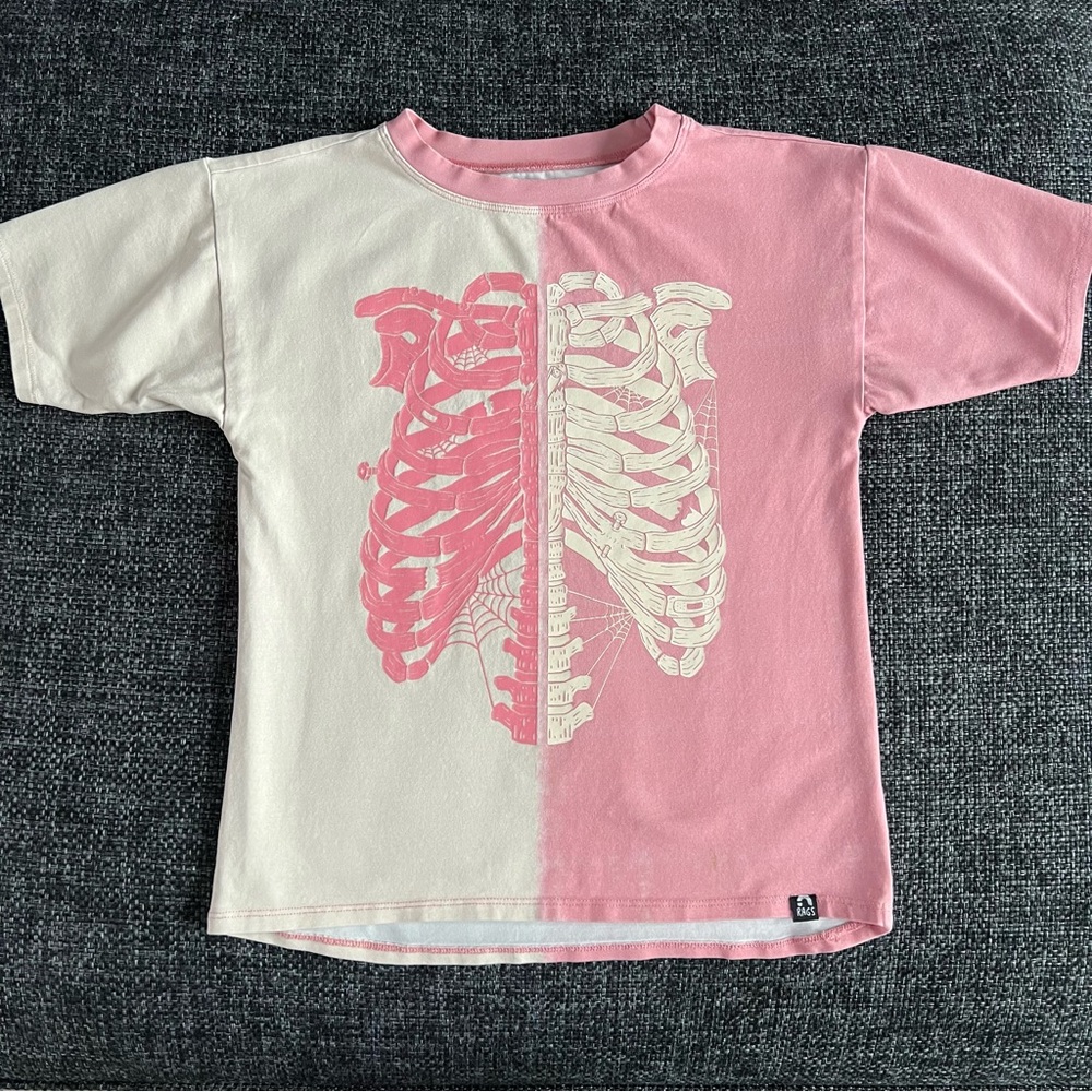 Rags Girls Skeleton T-Shirt Size 7/8